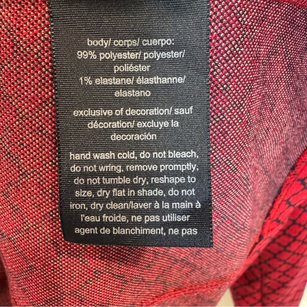 NWT $109 Tommy Hilfiger S Red Navy Jacquard Military Blazer Jacket Workwear - Picture 10 of 12